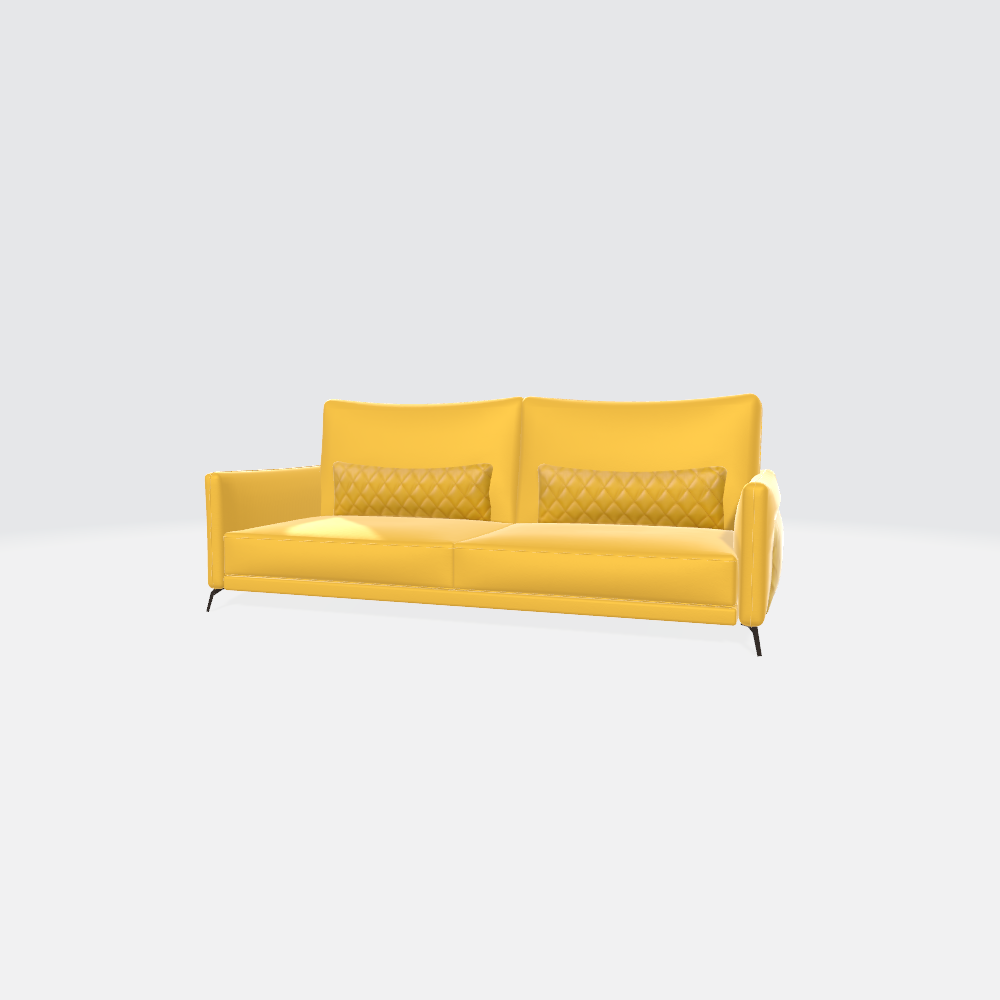 Yellow Sofa Two Seater